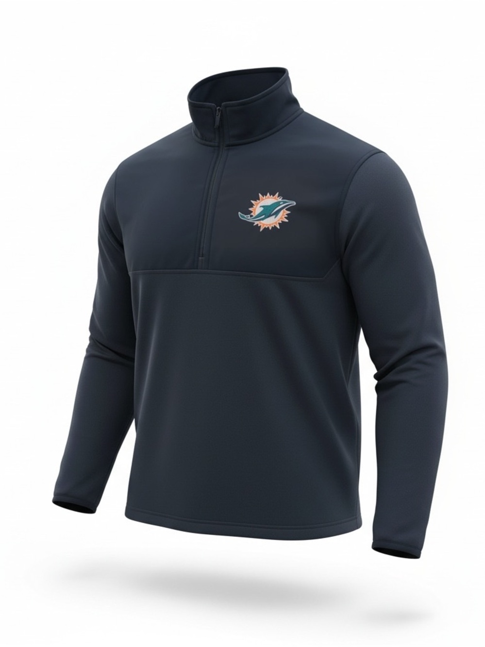 Men's Miami Dolphins Dunbrooke Graphite Circle Zephyr Softshell Full-Zip Jacket